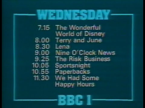 Wednesday 13th May 1981 BBC1 - Nationwide - Terry and June - Sportsnight - Tom and Jerry