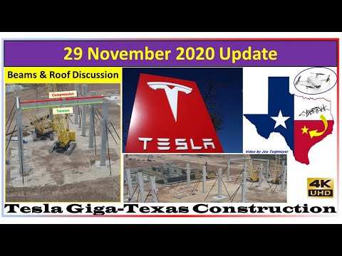 Tesla Gigafactory Texas 29 November 2020 Cyber Truck & Model Y Factory Construction Update (09:30AM)