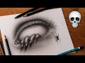Creepy Drawing Creepy Eye Drawing Tutorial Scary Drawing How To Draw Creepy Eyes