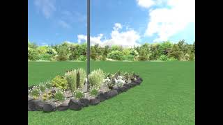 Laura's Flagpole berm 2