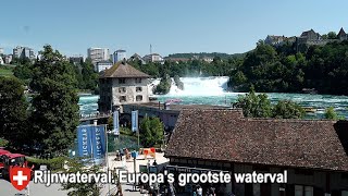 De Rijnwaterval Rheinfall bij Schaffhausen, Zwitserland. The Rhine Falls near Switzerland