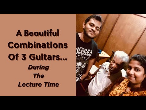 During Hindusthani Guitar Lecture With Hemapala Sir... 🎸🎧.. #Raagplying #Guitar #Srilanka