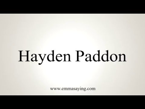 How to Pronounce Hayden Paddon