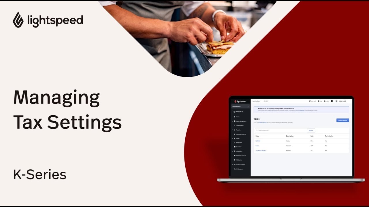 Managing Tax Settings - Getting Started