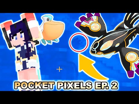 WE GET SWEPT BY A SHINY PRIMAL KYOGRE BOSS! SUPER HARD 1ST GYM! | Pixelmon Pocket Pixels Ep. 2