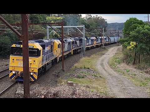 [Standing Start]  Pacific National Six Loco Lashup - Grain Train