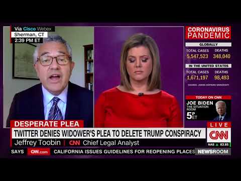 Jeffrey Toobin slams Twitter's refusal to take down Trump lies about Scarborough aide's death