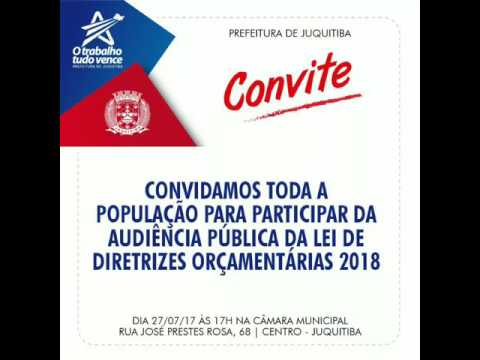 Audiência Pública da Lei de Diretrizes Orçamentárias 2018 de Juquitiba