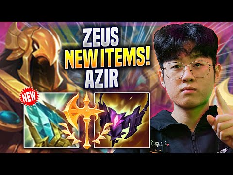 ZEUS TRIES AZIR WITH NEW ITEMS! - T1 Zeus Plays Azir TOP vs Gangplank! | Preseason 2023