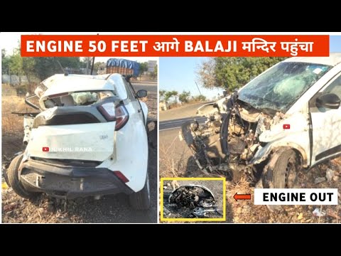 TATA की SAFE CAR एक धोखा 😮 MOST DANGEROUS ACCIDENT OF TATA'S SAFE SUV ENGINE THROWN OUT 50 FEET