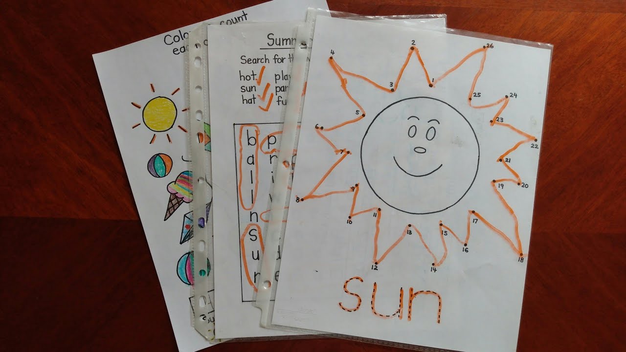 DIY brainboosting summer worksheets ll cognitive & problem solving worksheets for preschool & JK/SK