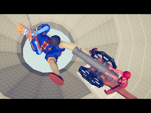 HOLE NARROW BRIDGE RANGE vs MELEE UNITS TOURNAMENT | TABS Totally Accurate Battle Simulator