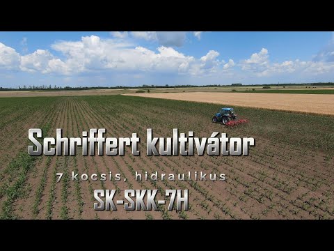 Schriffert függesztett 7 kocsis sorközművelő kultivátor hidraulikus