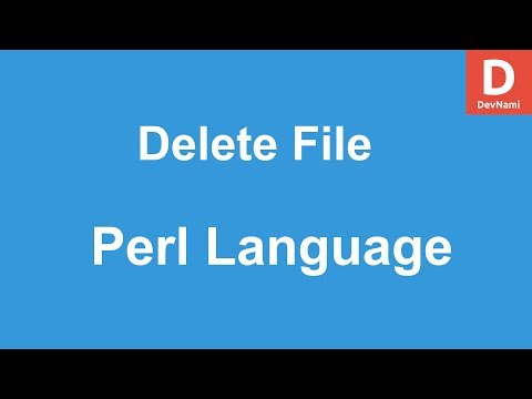Perl Programming Delete File