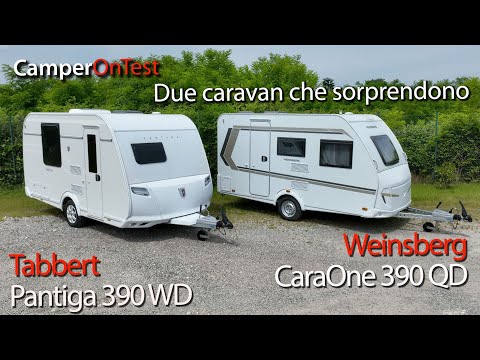 Tabbert Pantiga 390 WD and Weinsberg CaraOne 390 QD: Caravans with compact dimensions and a stron...