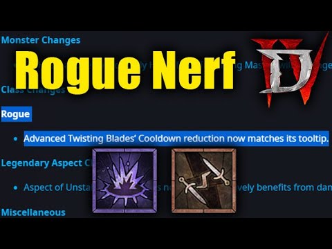 Blue Post: Rogue Hotfix Nerfs & how it affects the Endgame Builds - Diablo 4