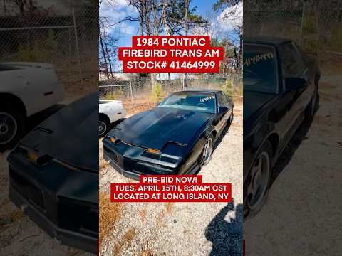 K.I.T.T. needs some TLC! HUGE IAA classic cars sale on 4/15. 1984 Pontiac Firebird Trans Am! #iaai