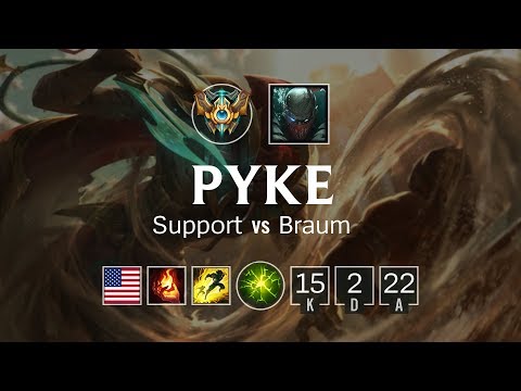 Pyke Support vs Braum - NA Challenger Patch 8.17