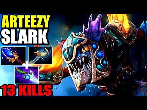 Slark Mid Epic New Meta Gameplay 7.23 Arteezy Dota 2 Godlike