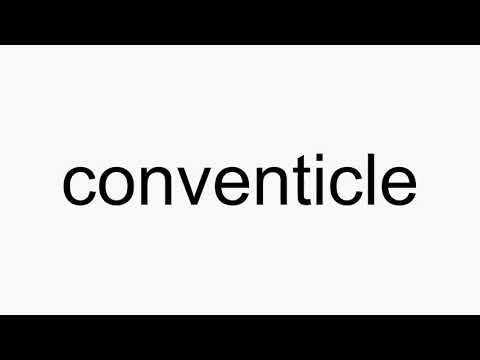 Part of a video titled How to pronounce conventicle - YouTube