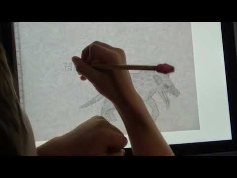 Timelapse Drawing of a Hyaenodon from Ark Survival Evolved