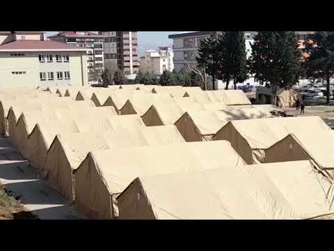 FHN tərəfindən Kahramanmaraşda daha 3 ünvanda növbəti çadır şəhərcikləri qurulub