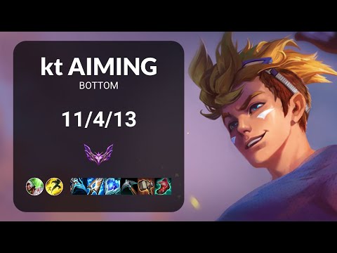 kt Aiming Ezreal vs Draven BOTTOM - KR MASTER Patch 13.24