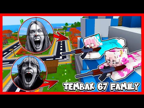 ATUN & MOMON SHOOTING FAMILY 67 FROM TOP OF TOWER!! Feat @sapipurba Minecraft