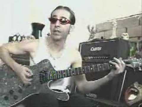 Daron Malakian plays on his Ibanez Ice Man.