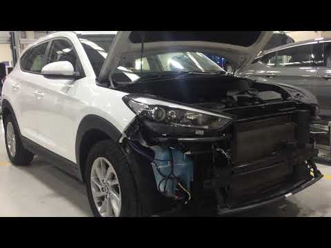 Hyundai Tucson 2015 onwards front bumper and headlight removal.