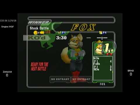 GSS 66 SSBM - ZettaVolt (Falco) vs. BigRedAnimeBike (Fox) - Melee WQF