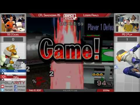 CFL Smackdown 115 Melee - SS Colbol (Fox) vs PG Plup (Sheik) - Losers Finals
