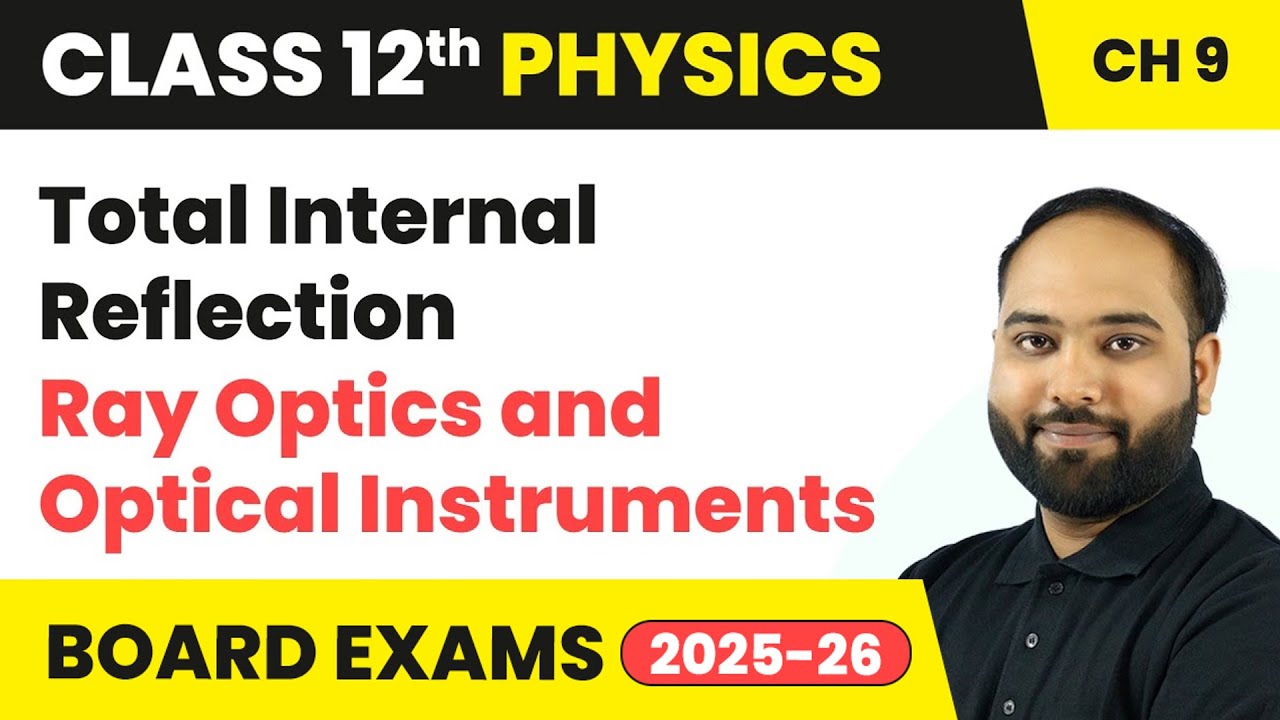 Total Internal Reflection - Ray Optics and Optical Instruments | Class 12 Physics Chapter 9 | CBSE