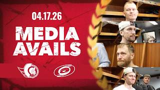 Brady Tkachuk, Thomas Chabot, Claude Giroux, Tim Stützle, Travis Green Media Availability