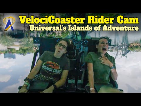 Jurassic World VelociCoaster Rider Cam at Universal Orlando's Islands of Adventure Park