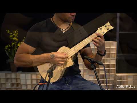 Ortega RUNAB-CC Bamboo Series Solid Bamboo Top & Neck 4-String Concert Acoustic-Electric Ukulele w/Gig Bag image 19