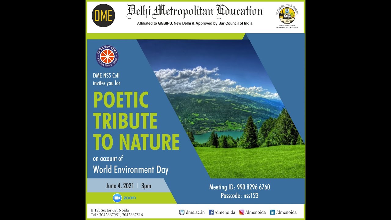 DME NSS organised a 'Poetic Tribute to Nature' on World Environment Day