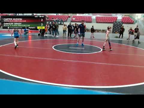 58-61 Lbs Round 2 - Carter Hudson, Virginia Elite Wrestling Club Vs Dawson Grady, Believe To Achie