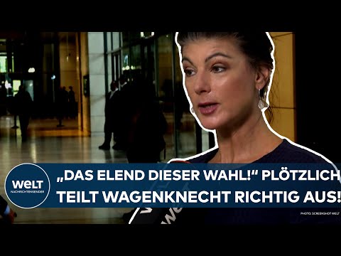 SAHRA WAGENKNECHT: "Das Elend dieser Wahl ist, ...!" Plötzlich wird die BSW-Chefin sehr deutlich!