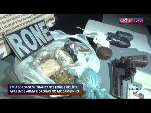 Em abordagem, traficante foge e poliÌcia apreende arma e drogas no Mocambinho 11 08