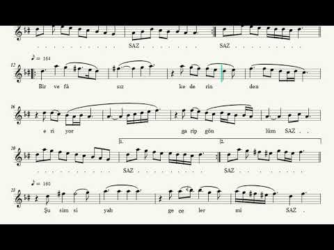 Anlatılmaz Bin Dert İle Geçiyor Çileli Ömrüm - Nota Eşliğinde Karaoke (Karar: Kız Neyi)