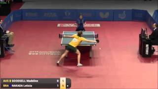 WJTTC 2015 - Leticia Nakada BRA vs Madeline Goodsell AUS (Group Team)