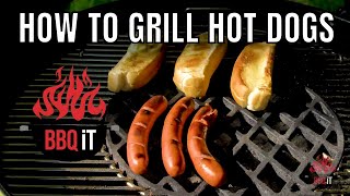 HOW TO GRILL HOT DOGS - W CHARCOAL ON A WEBER KETTLE  | BBQiT