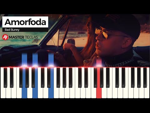 Amorfoda - Bad Bunny  | Piano Tutorial + Partitura