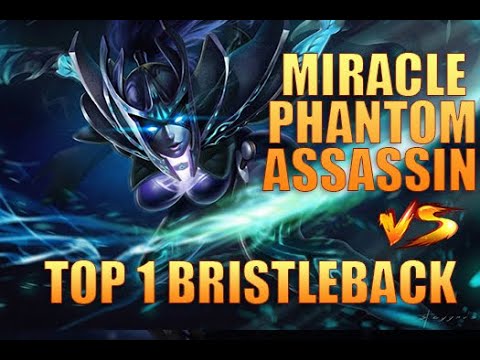 Miracle - Phantom Assassin End with Divine Rapier VS Top 1 Bristleback