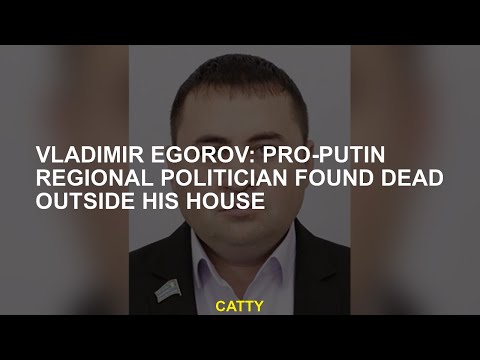 Vladimir Egorov The pro -Putin regional politician  outside his house