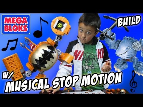 Chompy Bot Attack + Musical Stop Motion Skit (Skylanders Mega Bloks Timelapse Build)