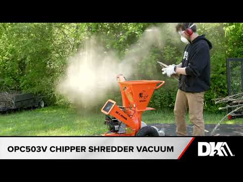 DK2 POWER | OPC503V 3-Inch Disk Chipper Shredder & Vacuum Combo | Powered by KOHLER®