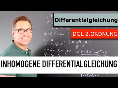 Inhomogene Differentialgleichung 2.Ordnung lösen | homogene Lösung | Störfaktor | Störfunktion