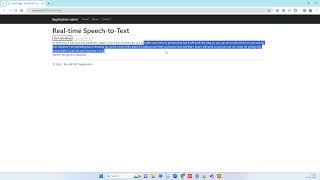 Realtime Speech to Text converter using javascript